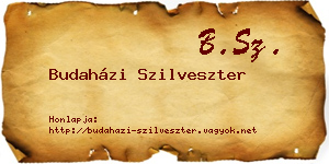 Budaházi Szilveszter névjegykártya